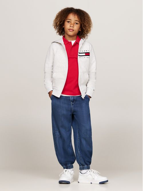 IM RIB INSERT HOODED ZIP THROU