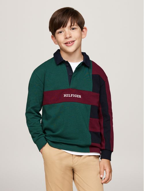 COLORBLOCK POLO LS