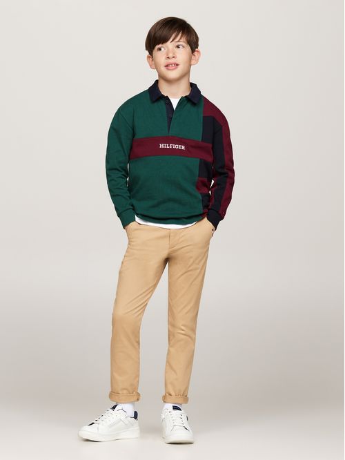 COLORBLOCK POLO LS