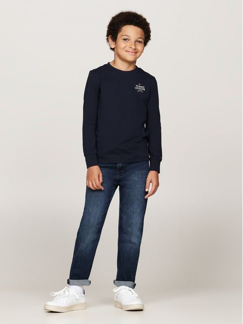 TH LOGO PUFF PRINT REG TEE LS
