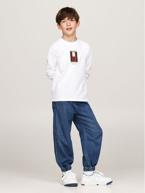 FLAG EMBROIDERED TEE LS