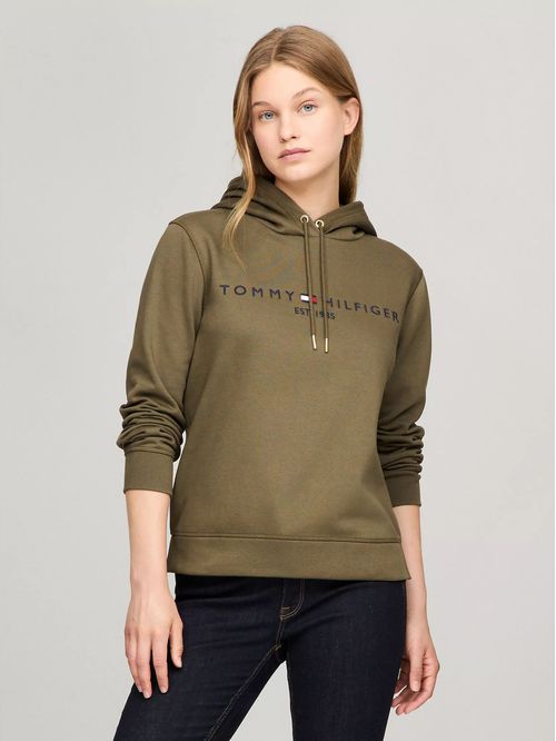 SWEATSHIRT W TH ESS HILFIGER FLEECE HOODI