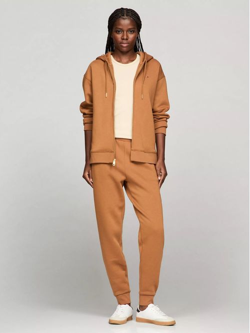 SWEATSHIRT W RELAXED FULL ZIP FLEECE HOOD