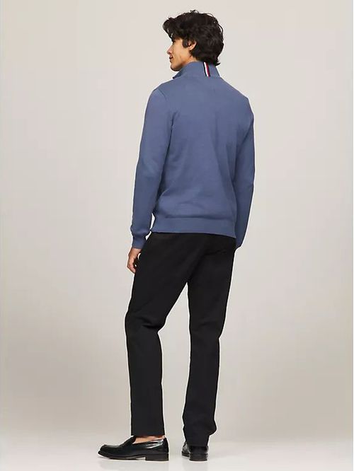 SWEATER M CTN ZIP MOCK