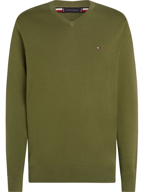 SWEATER ESSENTIAL COTTON V NECK TH