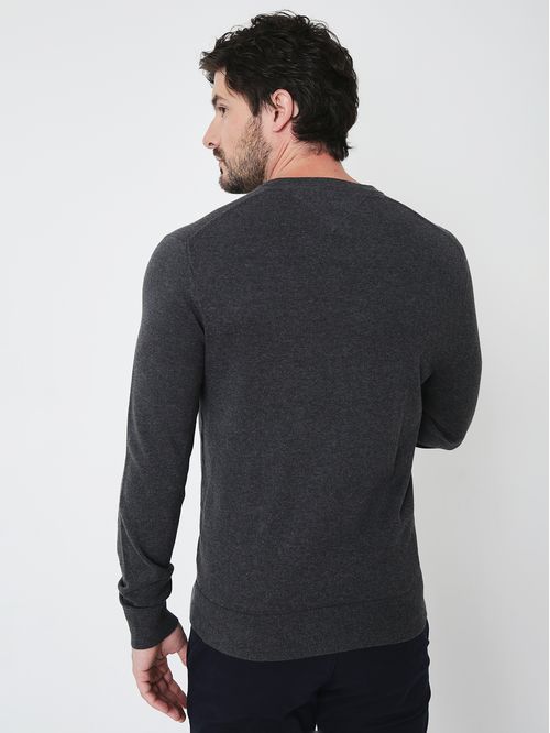 SWEATER ESSENTIAL COTTON V NECK TH