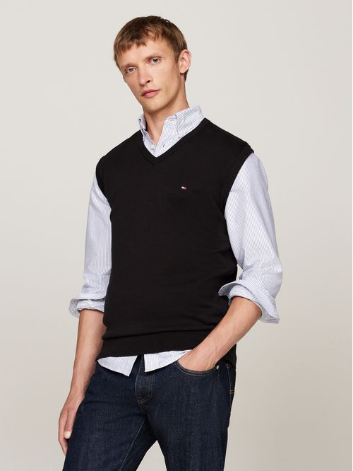 PULLOVER ESSENTIAL CTN V NK VEST TH