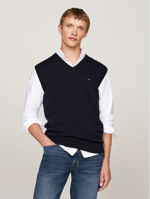 PULLOVER ESSENTIAL CTN V NK VEST TH