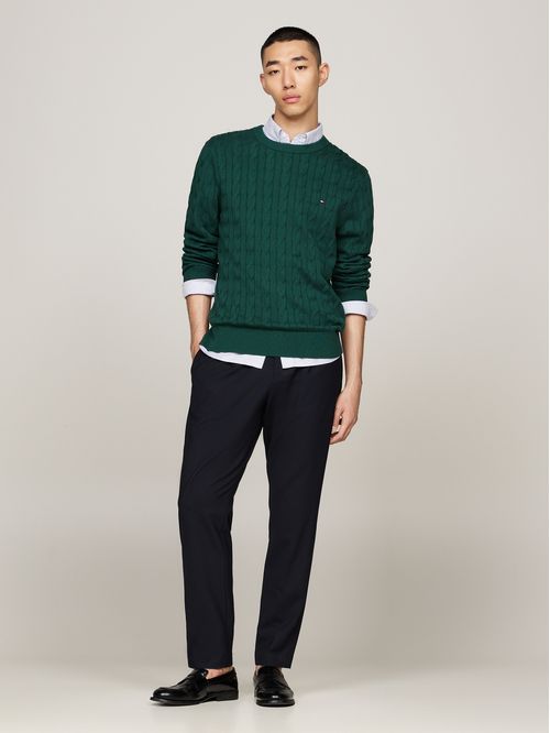 SWEATER CLASSIC COTTON CABLE CREW NECK TH