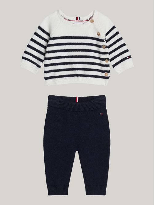 NAUTICAL STRIPE SWEATER SET
