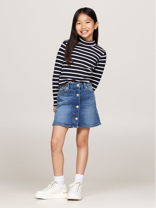 MOCK NECK RIB TOP LS