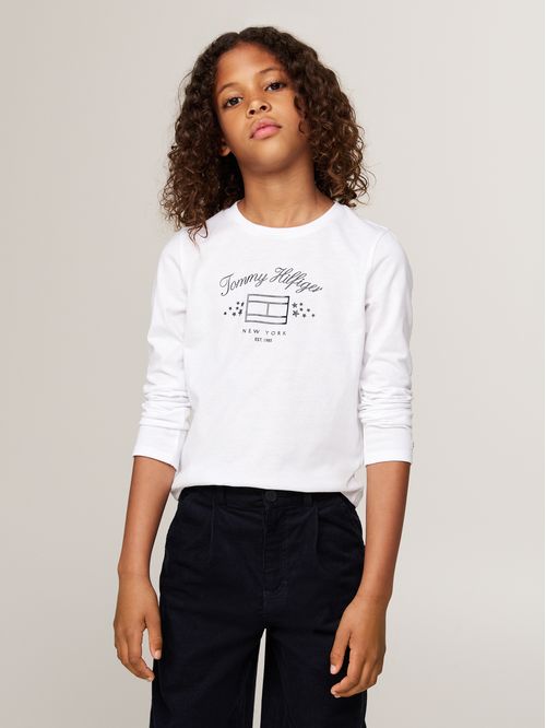TH STARS FLAG PRINT TEE LS