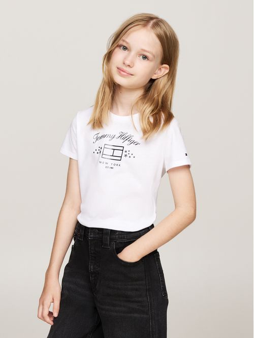 TH STARS FLAG PRINT TEE SS