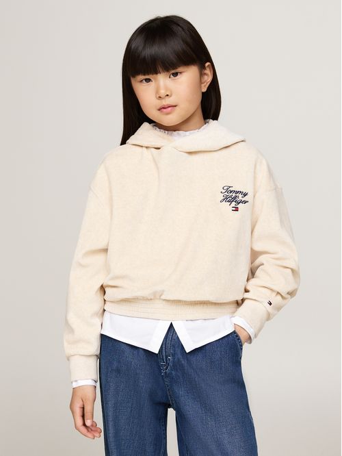 TH SCRIPT VELOUR HOODIE