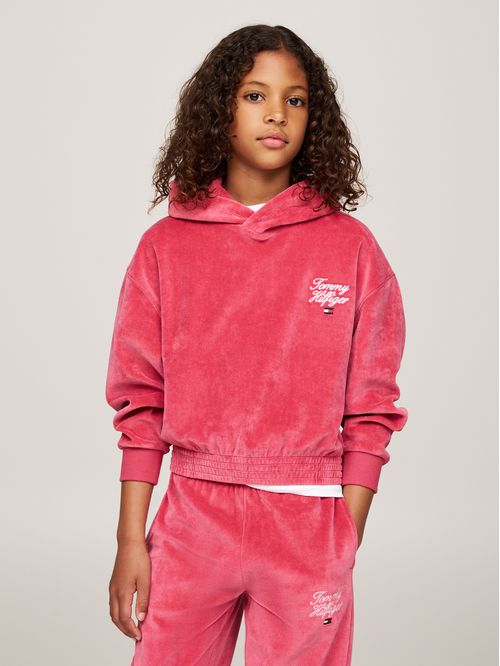 TH SCRIPT VELOUR HOODIE