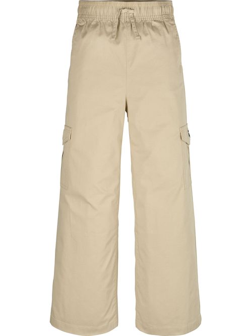 SOFT COTTON TWILL WIDE LEG PAN