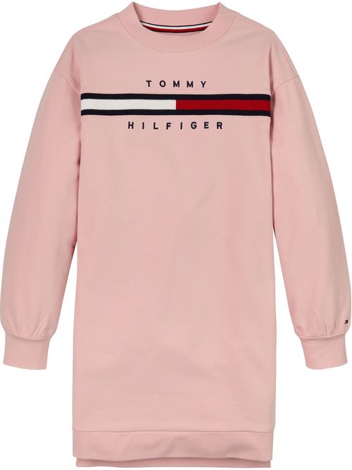 AJ RIB INSERT CREWNECK DRESS