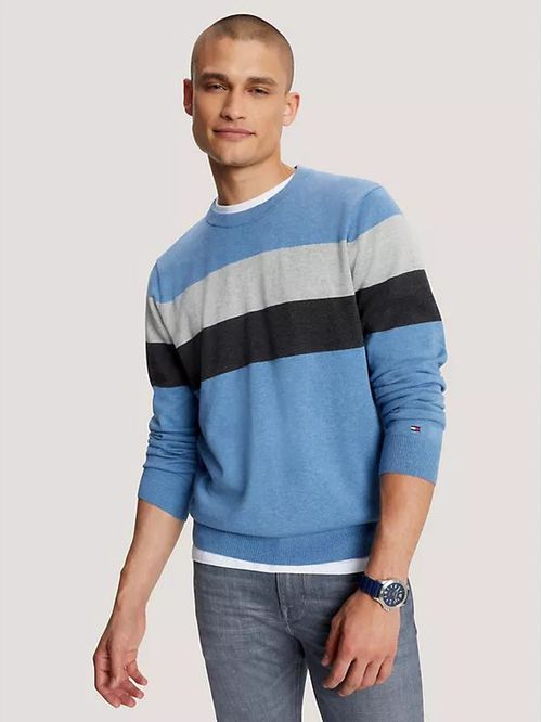 SWEATER  M STRIPE CREW NECK