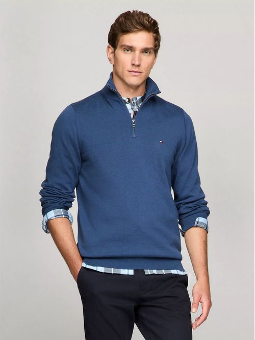 M CTN ZIP MOCK