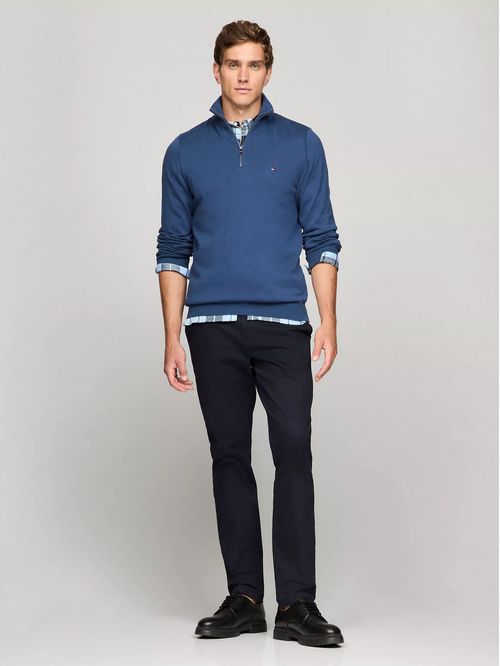 M CTN ZIP MOCK