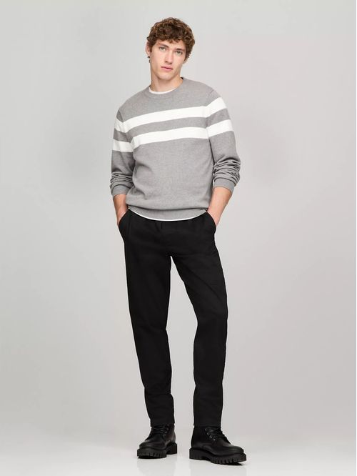 M STAMFORD STRIPE CREW NECK