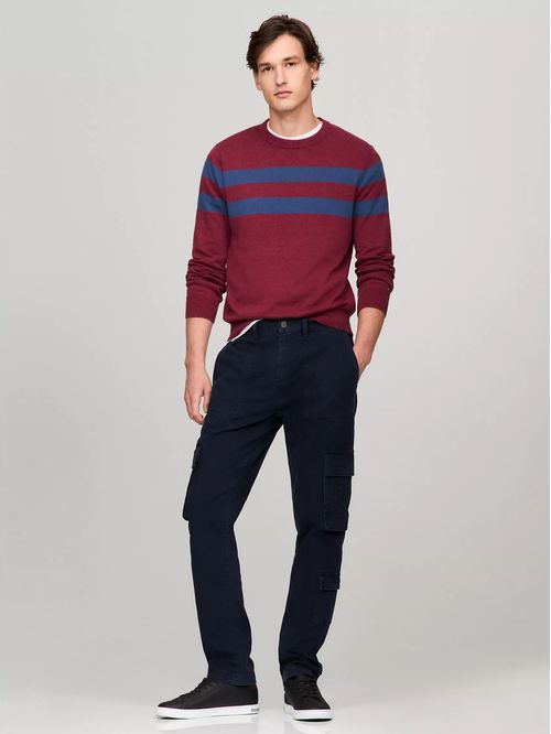 M STAMFORD STRIPE CREW NECK