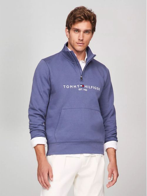 M TOMMY LOGO MOCKNECK