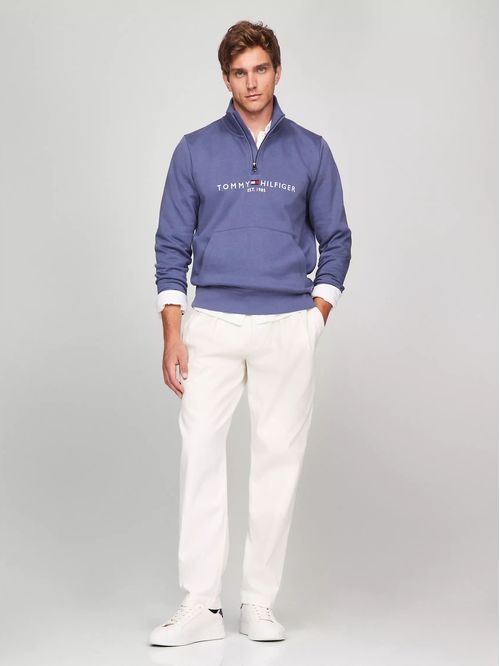 M TOMMY LOGO MOCKNECK