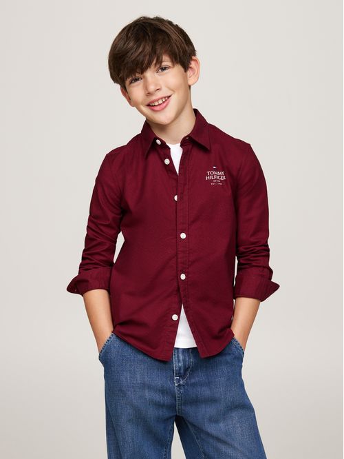 TH LOGO REG OXF SHIRT LS