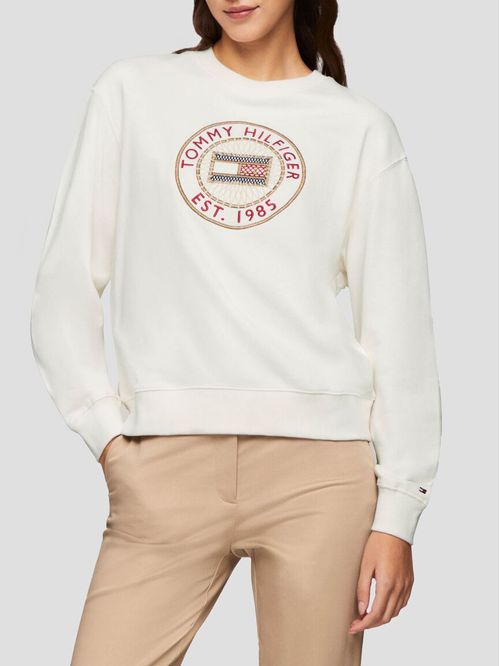 SWEATSHIRT REG NAUTICAL EMB C-NK SWEATSHI
