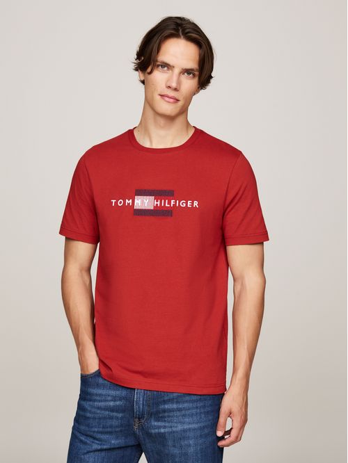 HILFIGER FLAG EMBRO TEE