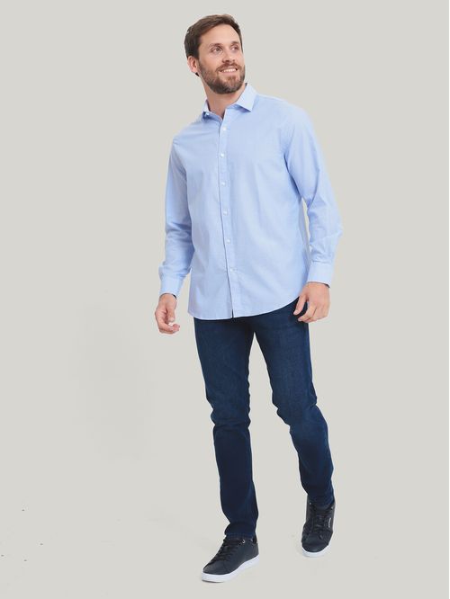 CAMISA VESTIR DRESS SHIRT LIGHT BLUE