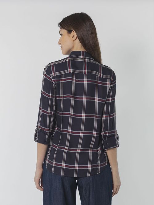 BLUSA ASHBRY PLD ROLL TAB