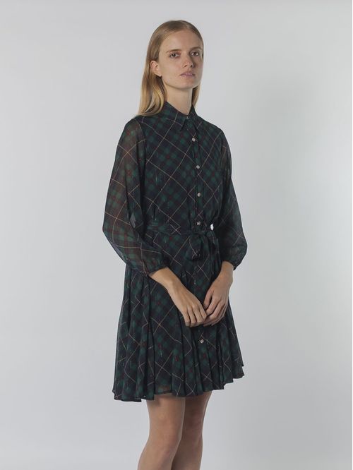 VESTIDO PLD SHRT DRS W/ GODETS