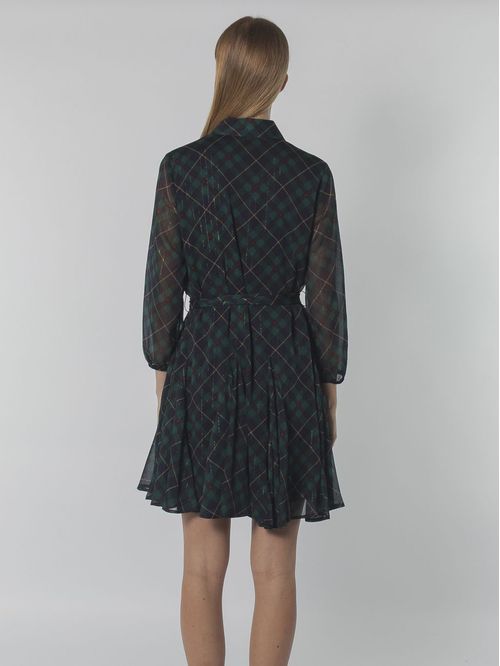 VESTIDO PLD SHRT DRS W/ GODETS