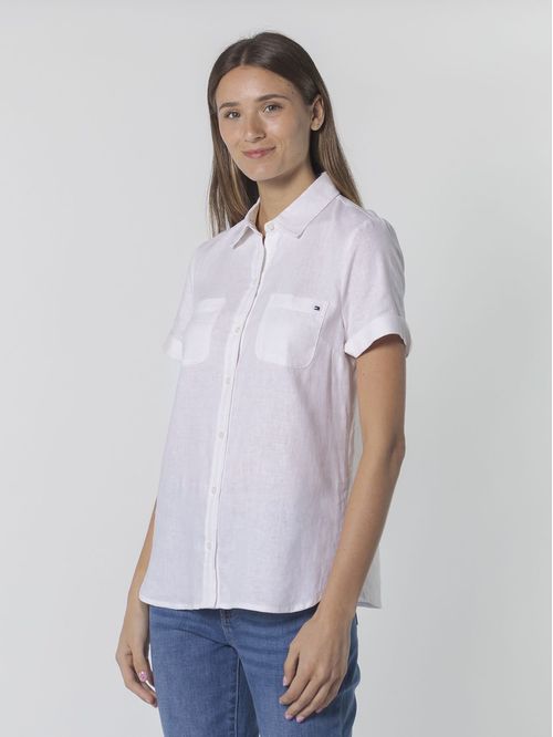 BLUSA S/S LINEN CAMP SHRT