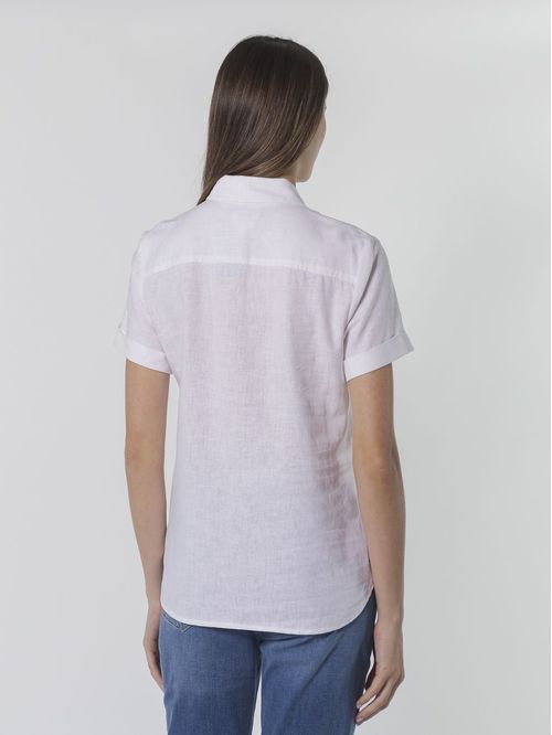BLUSA S/S LINEN CAMP SHRT