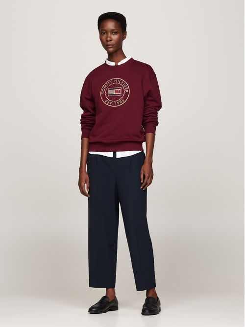 SWEATSHIRT REG NAUTICAL EMB C-NK SWEATSHI