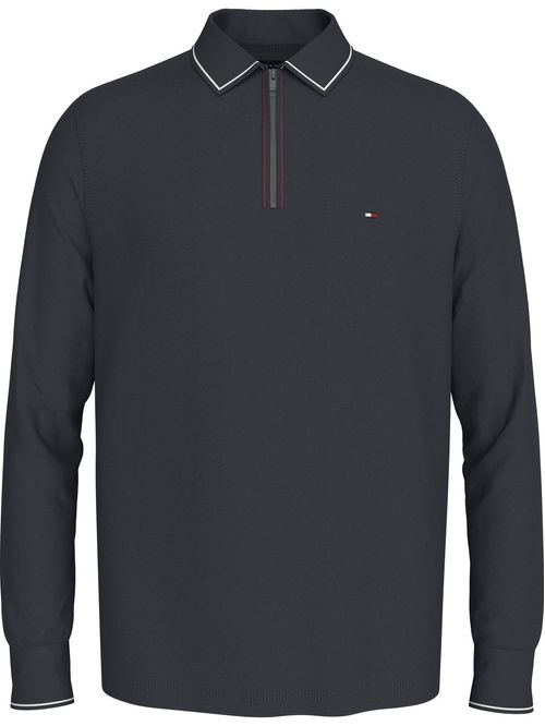 LS ZIP RWB DETAIL REG POLO