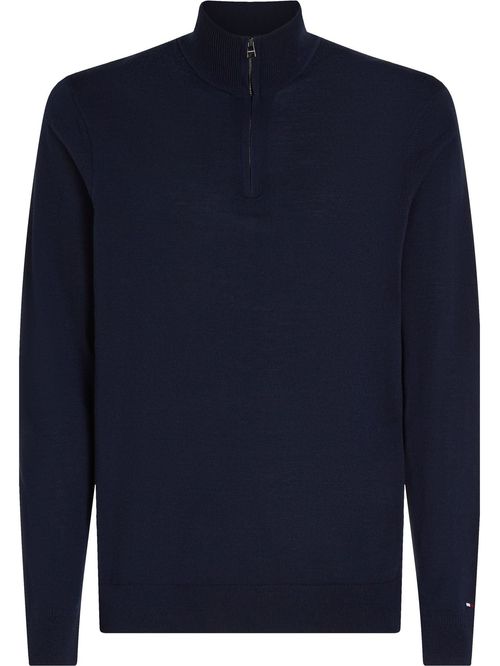 DC FINE GAUGE MERINO ZIP MOCK
