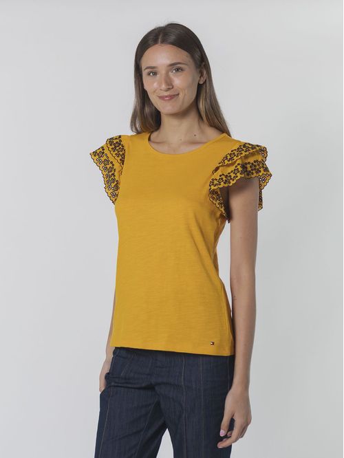 MXMD PUF SLV EYELET WOMENS TH