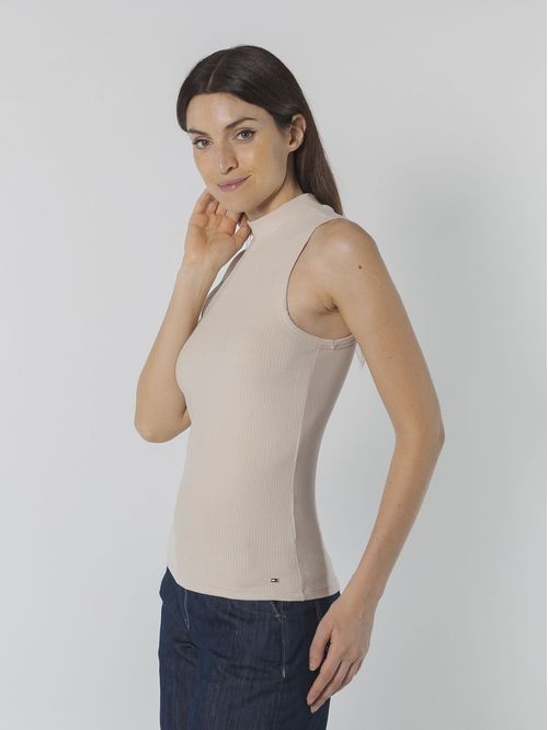 CAMISETA W SLIM 5X2 RIB MOCK- NK TANK N TH