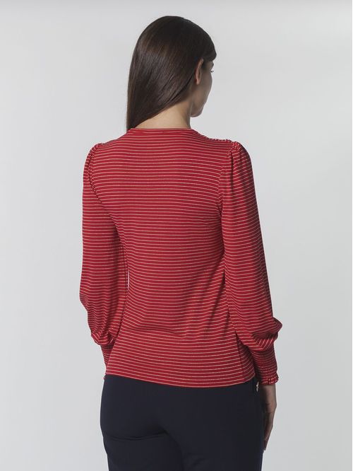 TOP L/S STR PUFF TOP