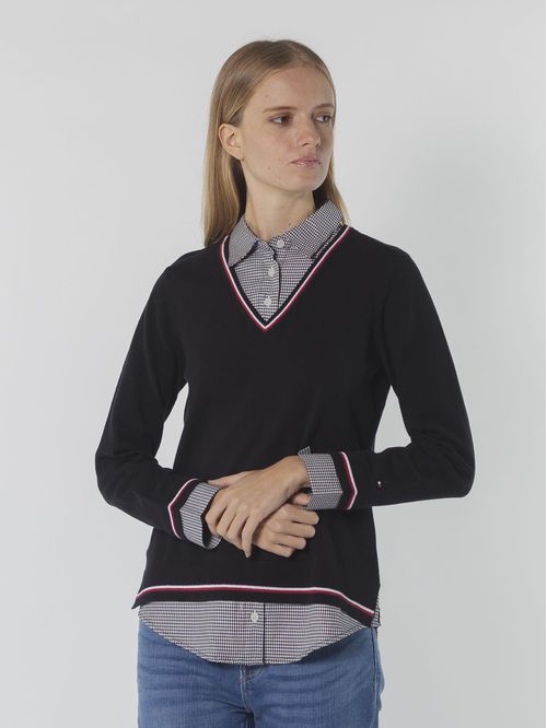 SWEATER MINI CHK 2FR SWTR