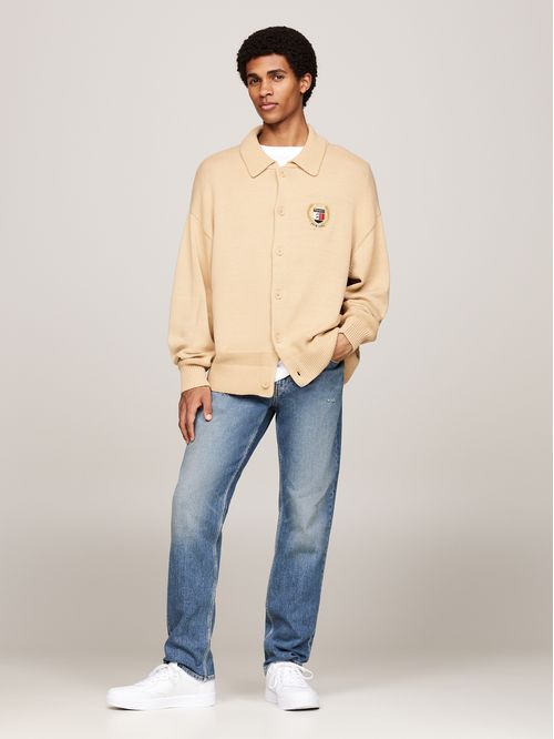 SWEATER TJM BOXY BUTTON DOWN CREST CAR