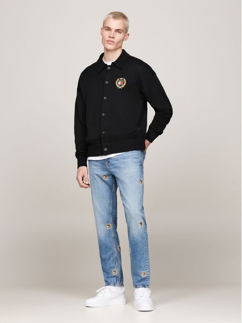 SWEATER TJM BOXY BUTTON DOWN CREST CAR