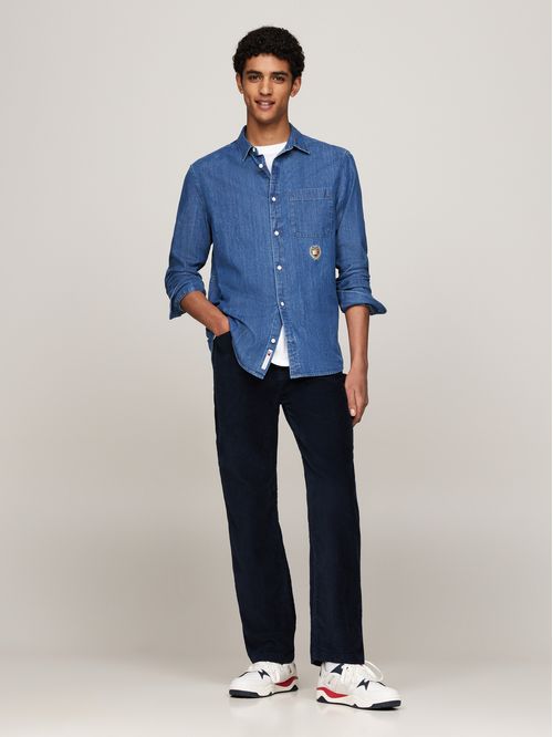 CAMISA TJM REG DENIM CREST SHIRT