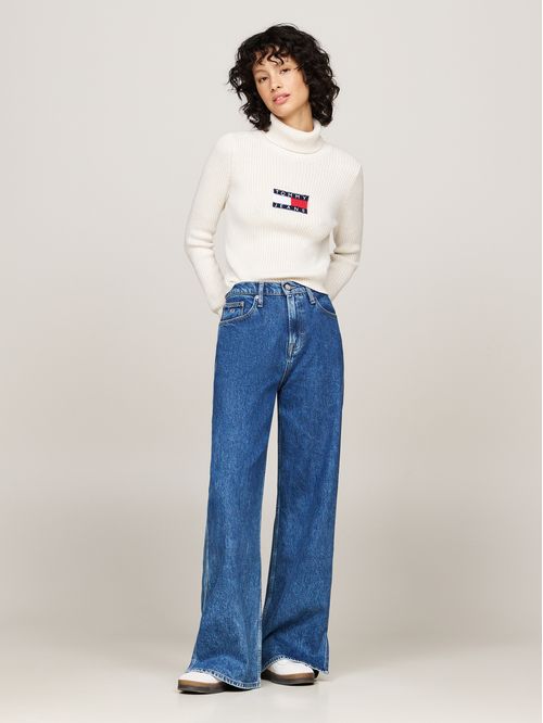 SWEATER TJW MELANGE TRTLNCK FLAG SWEAT TH