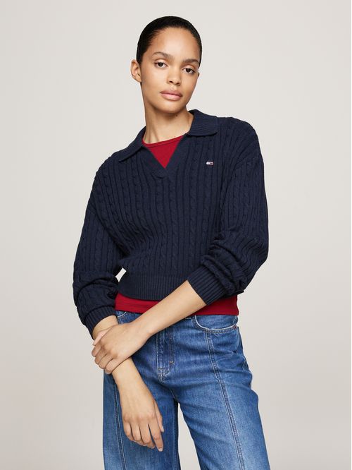 SWEATER TJW CABLE RUGBY SWEATER
