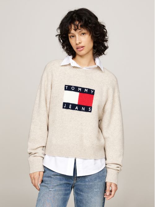 SWEATER TJW MELANGE FLAG SWEATER EXT TH